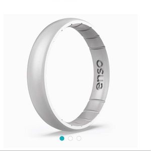 Enso silver elements Sz 4 silicone ring